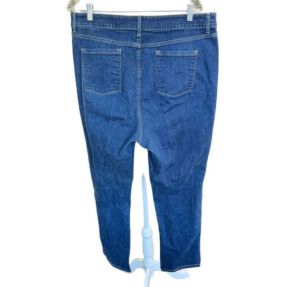 LL Bean Classic Fit Medium Tall Blue Jeans Sz 20 284078 Stretch Comfort - Picture 2 of 9